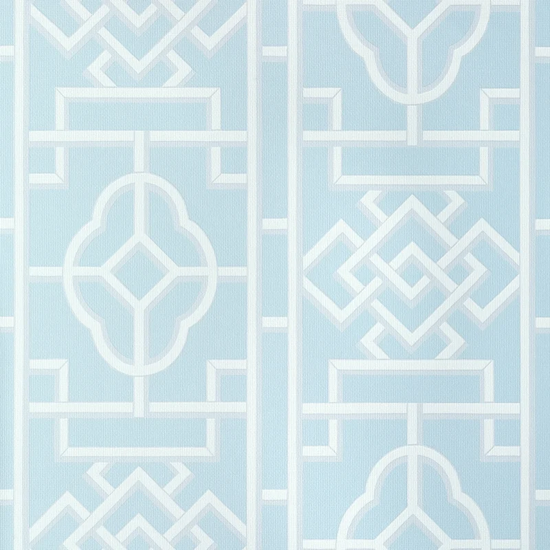 Thibaut Gateway — Spa Blue Embossed Vinyl on Non Woven wallpaper in Spa Blue