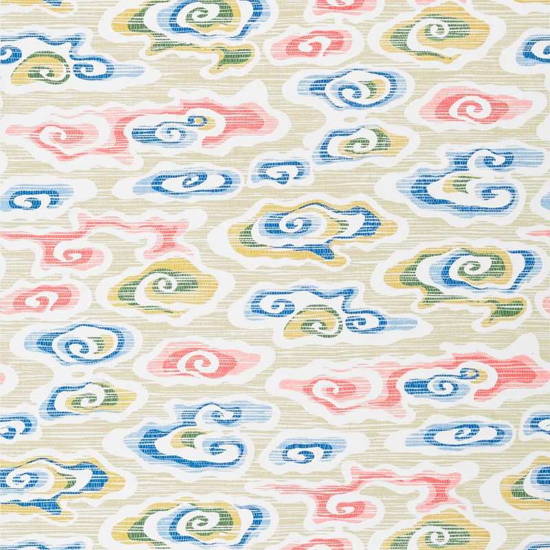 Thibaut Clear Clouds — Multi Embossed Vinyl on Non Woven wallpaper in Multi