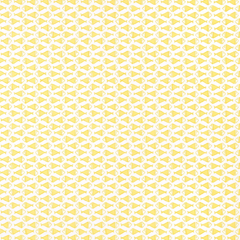 Thibaut Pisces — Yellow Embossed Vinyl on Non Woven wallpaper in Yellow