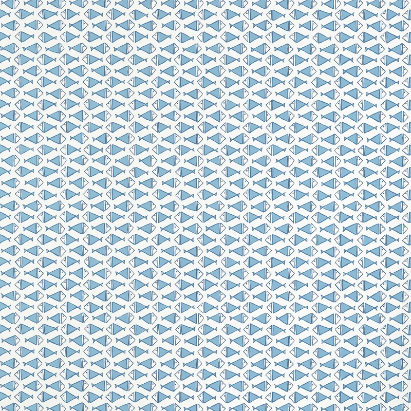 Thibaut Pisces — Wedgewood Embossed Vinyl on Non Woven wallpaper in Wedgewood