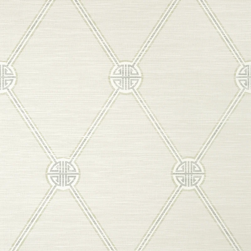 Thibaut Turnberry Trellis — Neutral Embossed Vinyl on Non Woven wallpaper in Neutral