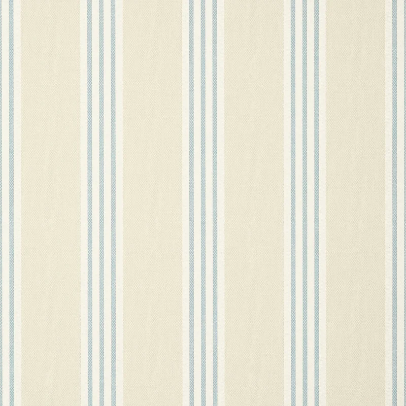 Thibaut Canvas Stripe — Spa Blue and Beige Embossed Vinyl on Non Woven wallpaper in Spa Blue and Beige