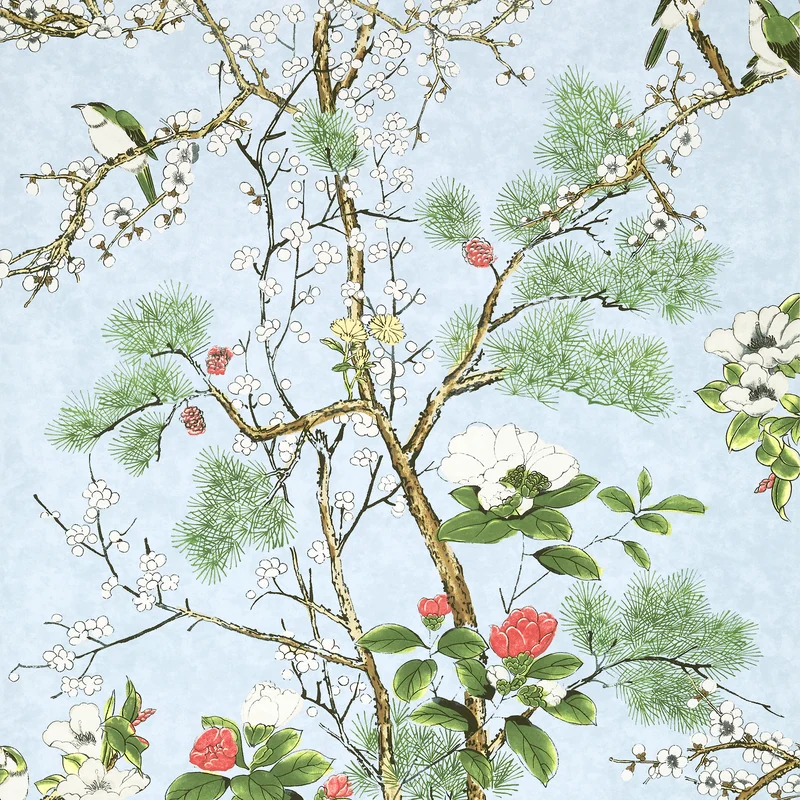 Thibaut Katsura — Spa Blue Non Woven wallpaper in Spa Blue