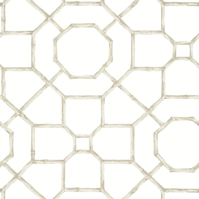 Thibaut Arbor — Flax wallpaper