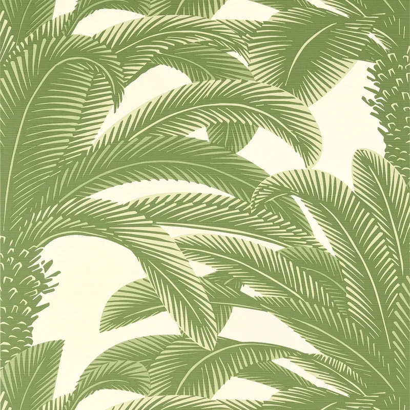 Thibaut Queen Palm — Sage Embossed Vinyl on Non Woven wallpaper in Sage