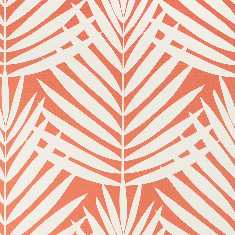 Thibaut Croatia — Coral Embossed Vinyl on Non Woven wallpaper in Coral