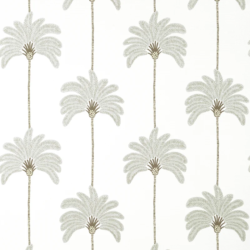 Thibaut Sunset Boulevard — Metallic Silver Embossed Vinyl on Non Woven wallpaper in Metallic Silver