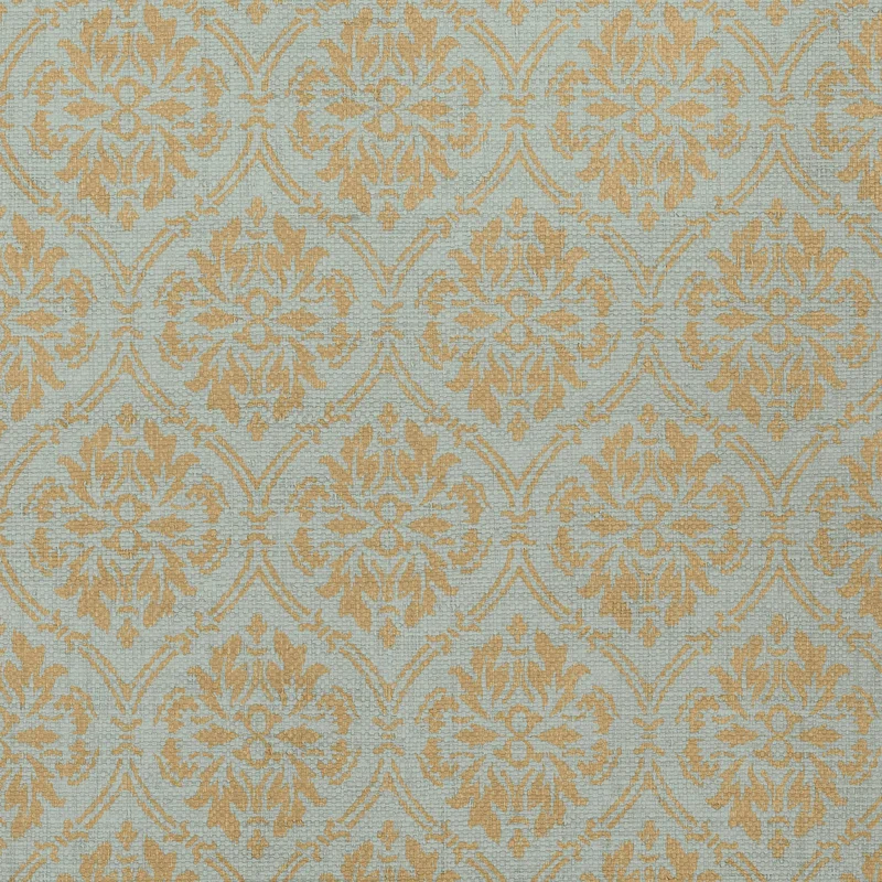 Thibaut Bankun Damask — Teal wallpaper