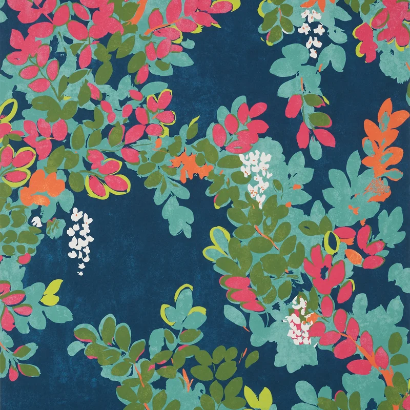 Thibaut Central Park — Navy and Pink Non Woven wallpaper in Navy and Pink