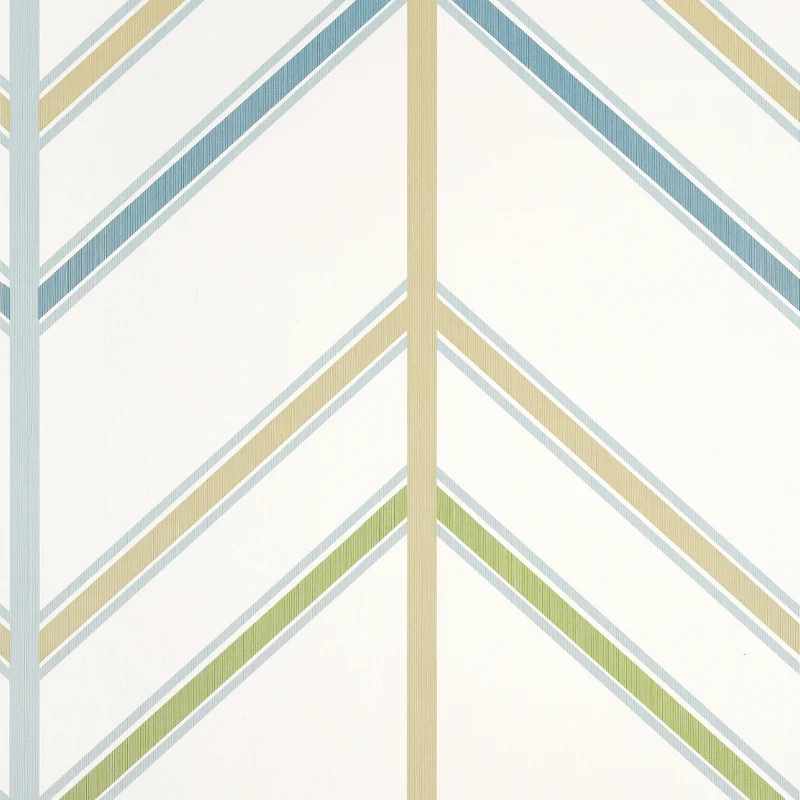 Thibaut Ventura — Beige and Spa Blue String on Paper wallpaper in Beige and Spa Blue