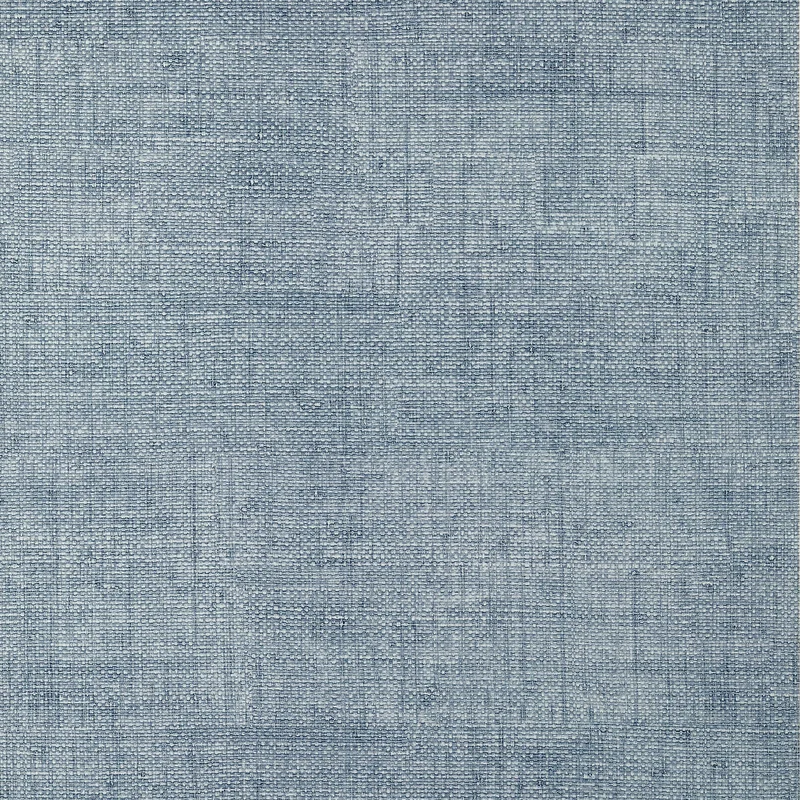 Thibaut Bankun Raffia — Blueberry Embossed Vinyl on Osnaburg wallpaper in Blueberry