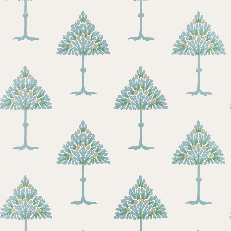 Thibaut May Tree — Spa Blue Non Woven wallpaper in Spa Blue