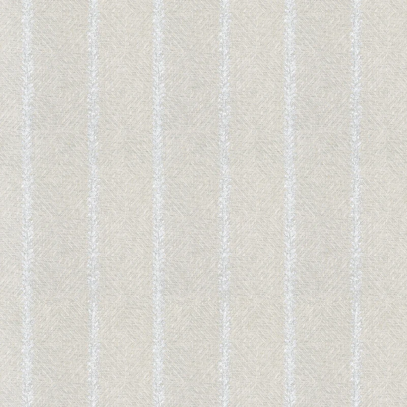 Thibaut Barrier Weave — Metallic Silver on Soft Grey wallpaper