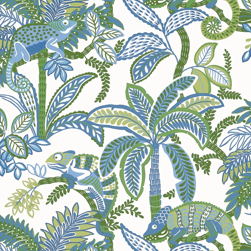 Thibaut Iggy — Blue and Green Non Woven wallpaper in Blue and Green
