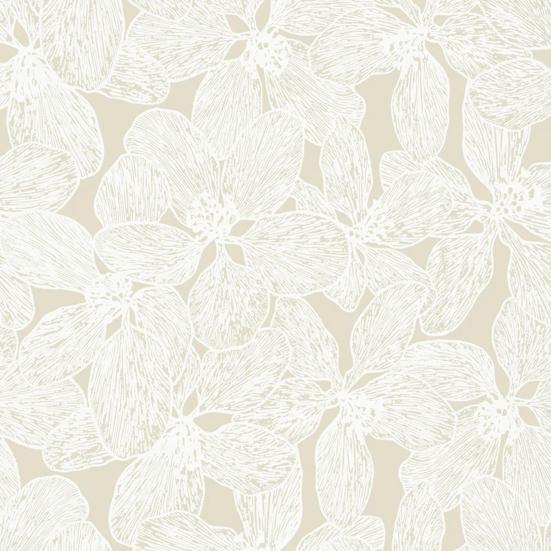Thibaut Island Orchid — Beige Non Woven wallpaper in Beige