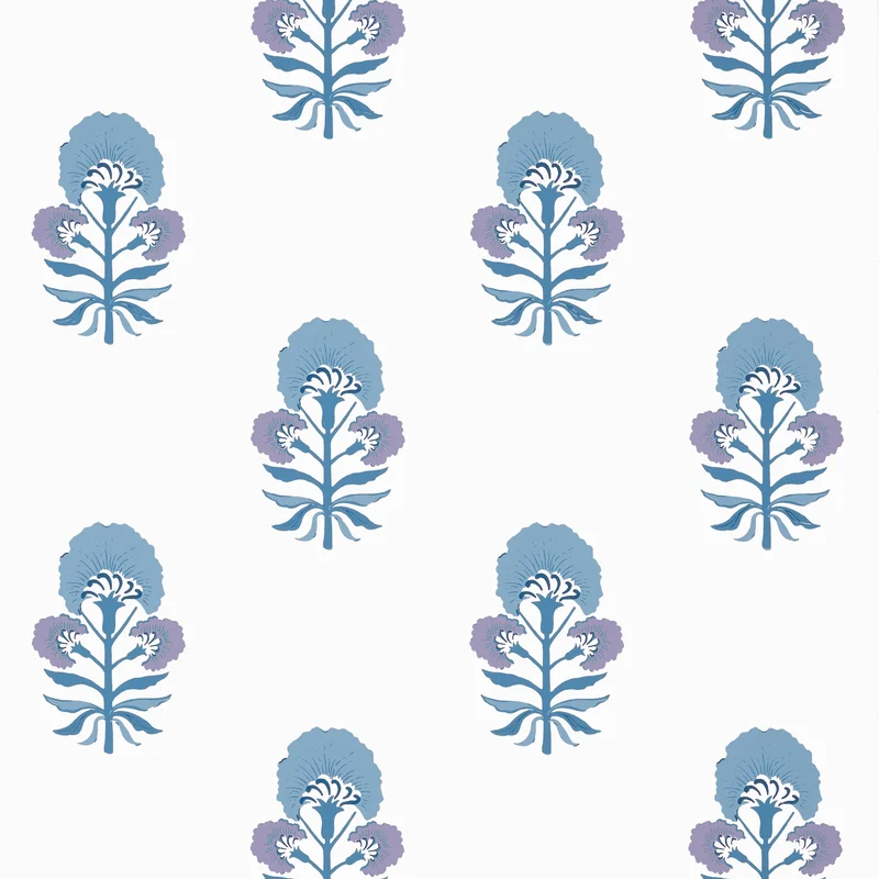 Thibaut Tybee Bud — Lavender and Blue Wallpaper wallpaper in Lavender and Blue