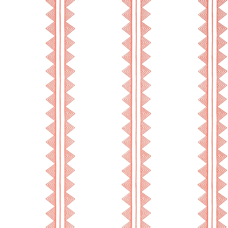 Thibaut Agave Stripe — Coral Wallpaper wallpaper in Coral