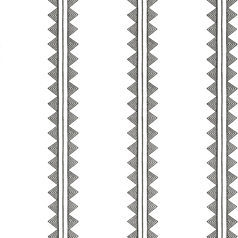 Thibaut Agave Stripe — Black wallpaper
