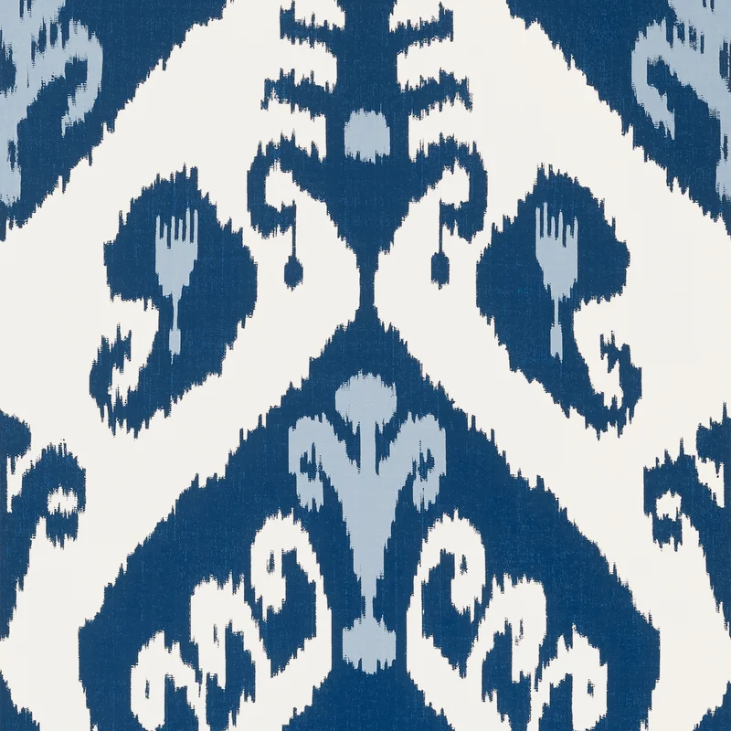 Thibaut Indies Ikat — Navy Wallpaper wallpaper in Navy