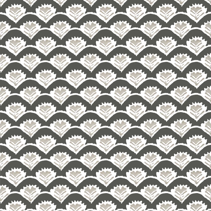 Thibaut Emily — Black and Beige Wallpaper wallpaper in Black and Beige