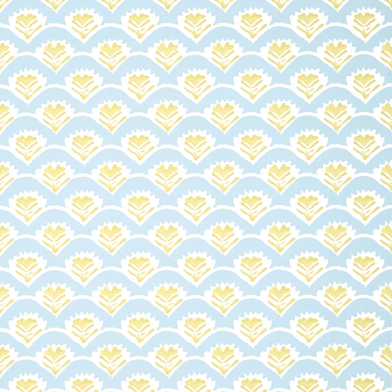 Thibaut Emily — Yellow and Blue Wallpaper wallpaper in Yellow and Blue