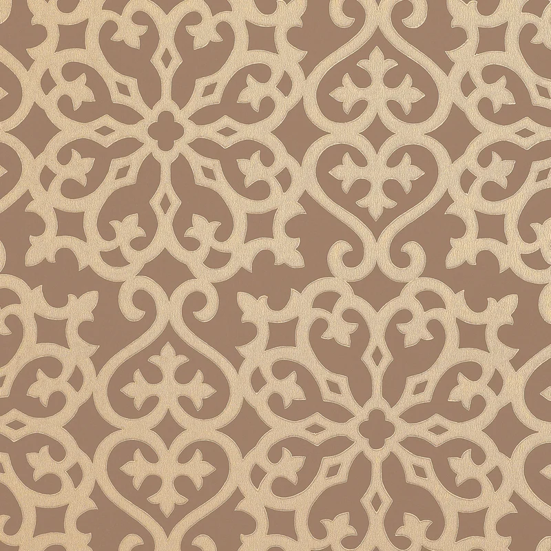 Thibaut Allison — Metallic on Brown wallpaper