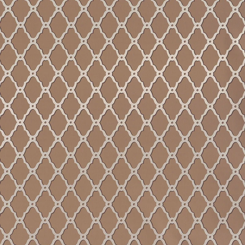 Thibaut Rothbury Trellis — Metallic on Cocoa Wallpaper wallpaper in Metallic on Cocoa