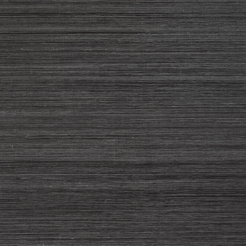 Thibaut Windward Sisal — Black Sisal on Paper wallpaper in Black