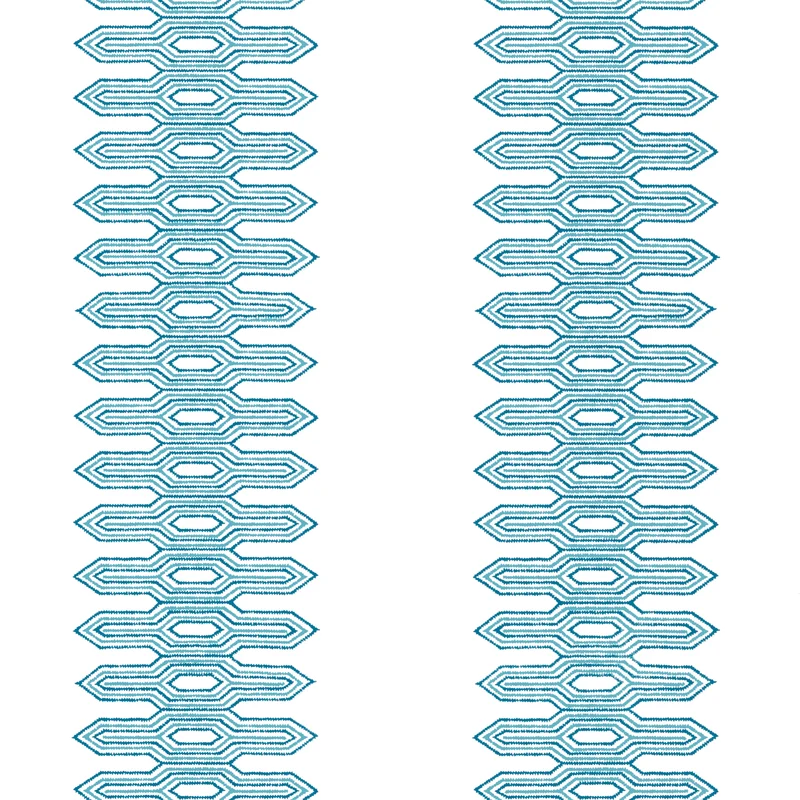 Thibaut Nola Stripe — Aqua Wallpaper wallpaper in Aqua