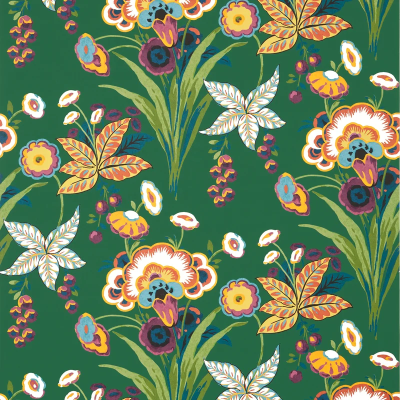 Thibaut Pasadena — Emerald Non Woven wallpaper in Emerald