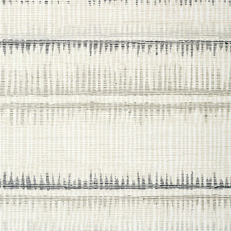 Thibaut Passage — Black and Grey Jute on Paper wallpaper in Black and Grey