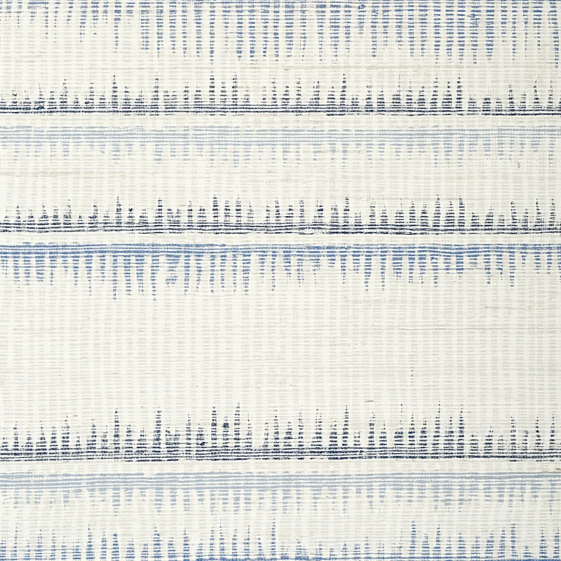 Thibaut Passage — Navy and Blue Jute on Paper wallpaper in Navy and Blue