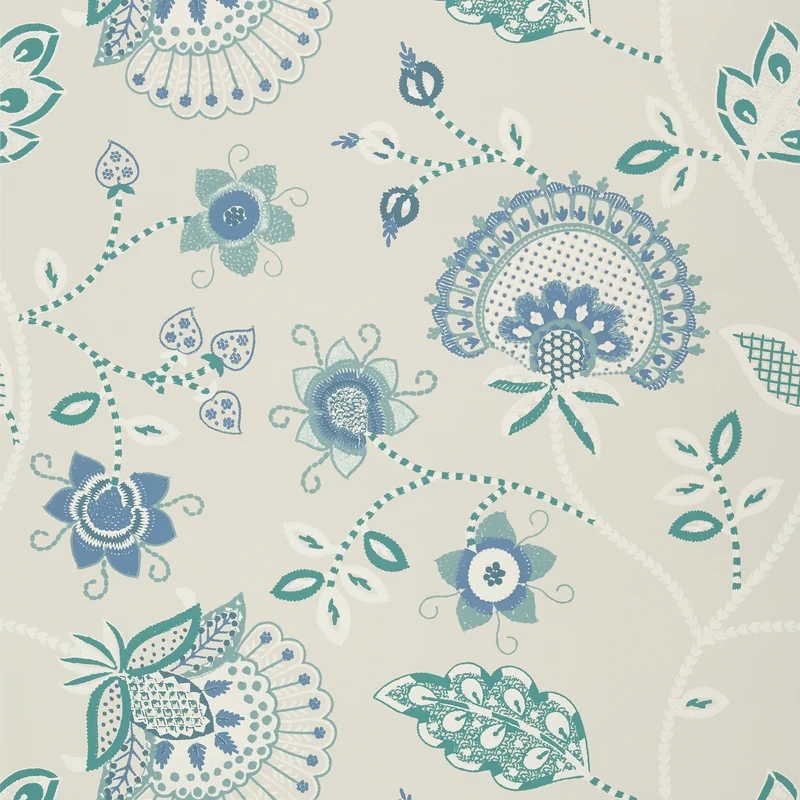 Thibaut Portofino — Blue and Aqua Wallpaper wallpaper in Blue and Aqua