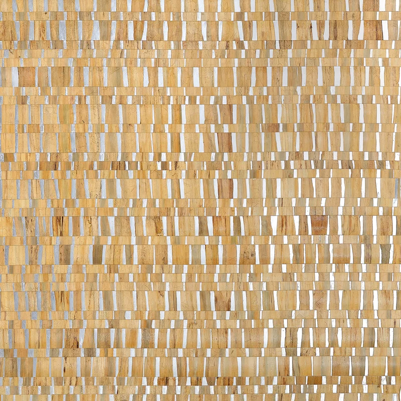 Thibaut Namonaki — Silver Waterlily Leaves and Foil on Non Woven wallpaper in Silver