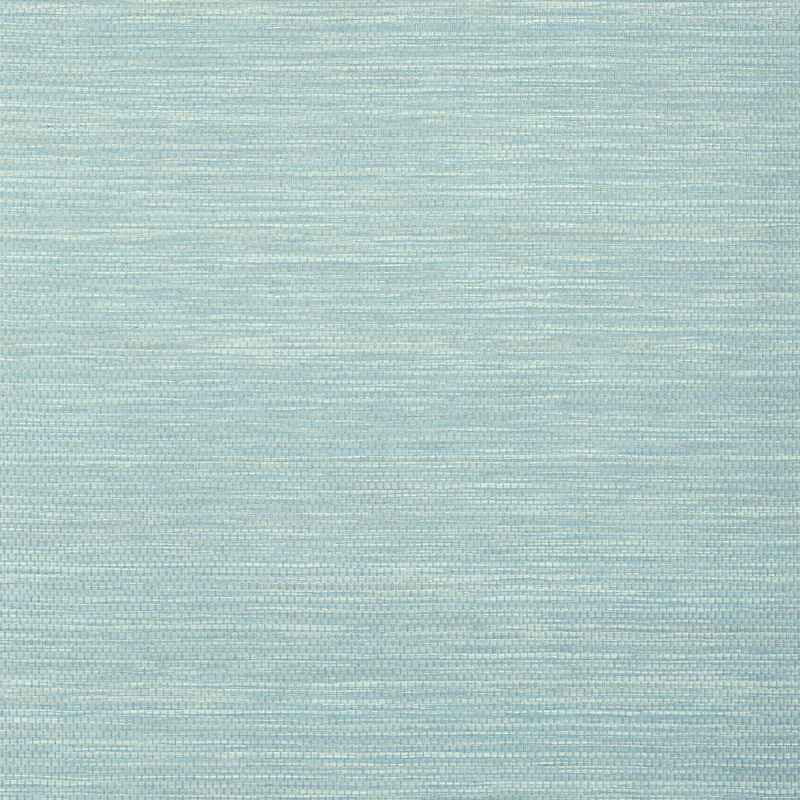 Thibaut Cape May Weave — Yarmouth Blue Raffia on Non Woven wallpaper in Yarmouth Blue