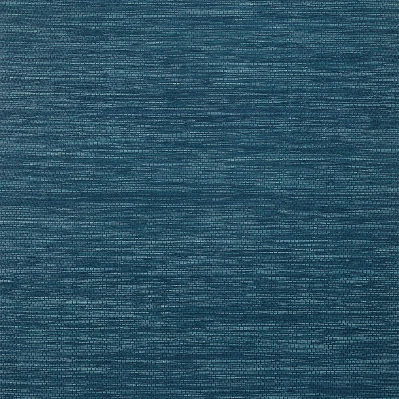Thibaut Cape May Weave — Navy Raffia on Non Woven wallpaper in Navy