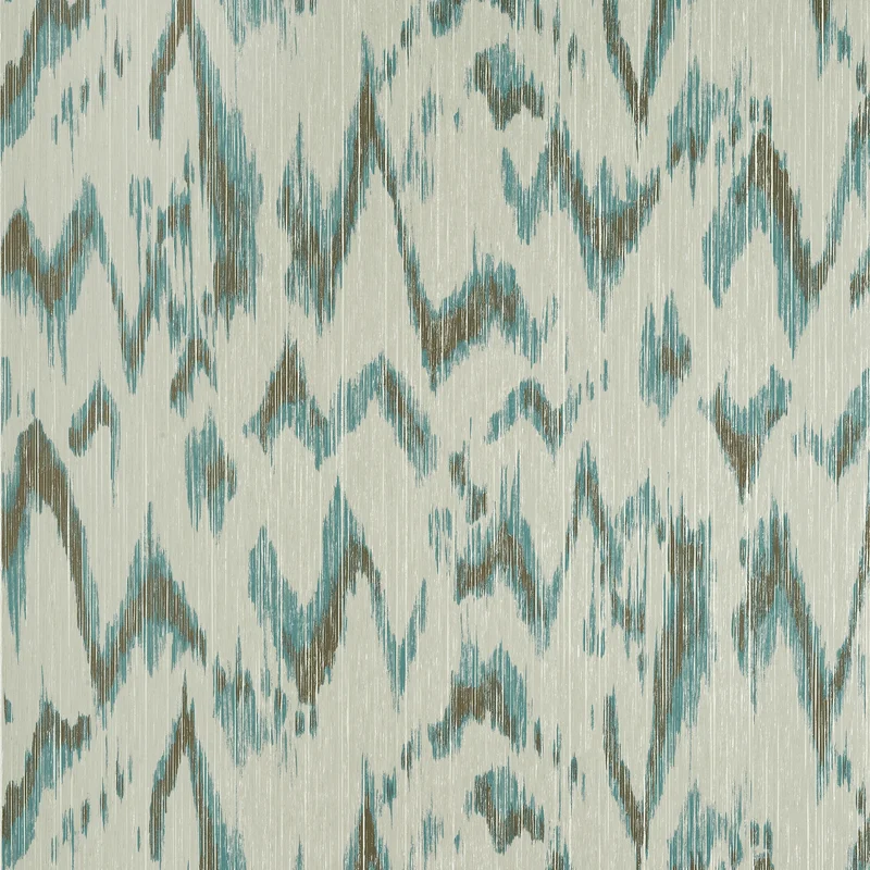 Thibaut Point Lobos — Brown and Teal Paperweave on Non Woven wallpaper in Brown and Teal