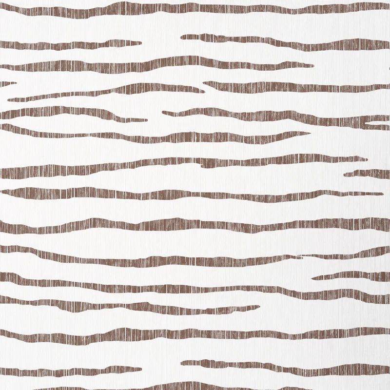 Thibaut Savanna — Brown and White Paperweave on Non Woven wallpaper in Brown and White