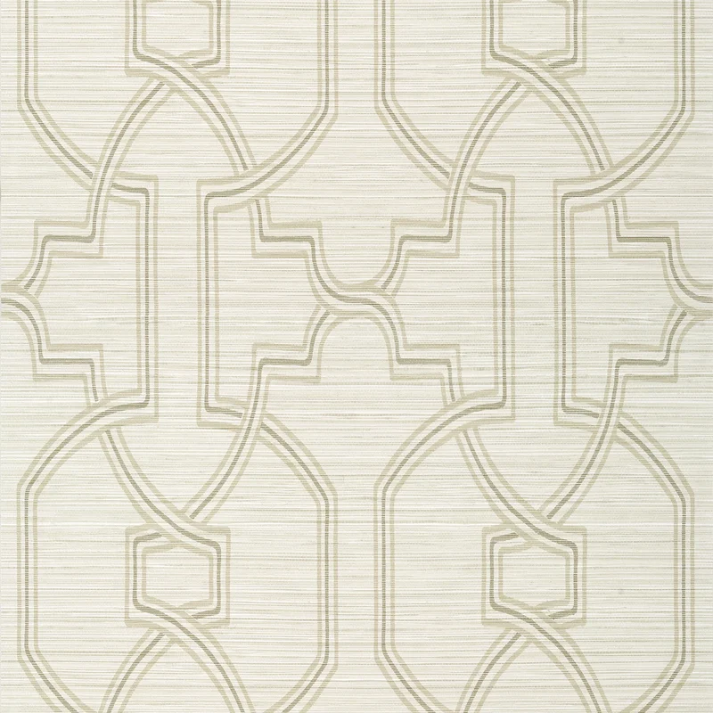 Thibaut Promenade — Beige Embossed Vinyl on Non Woven wallpaper in Beige