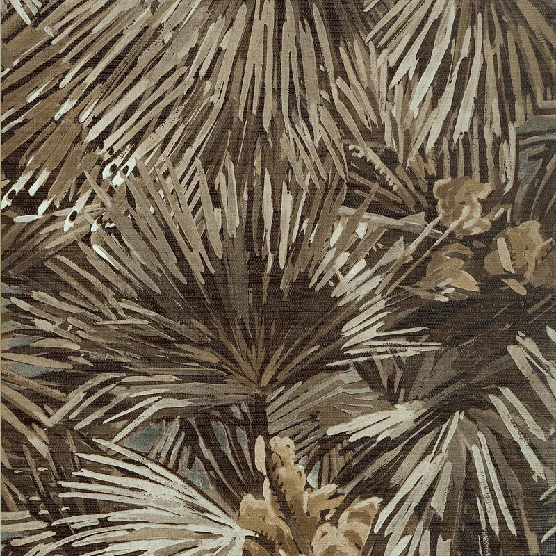 Thibaut Palmier — Brown Embossed Vinyl on Non Woven wallpaper in Brown