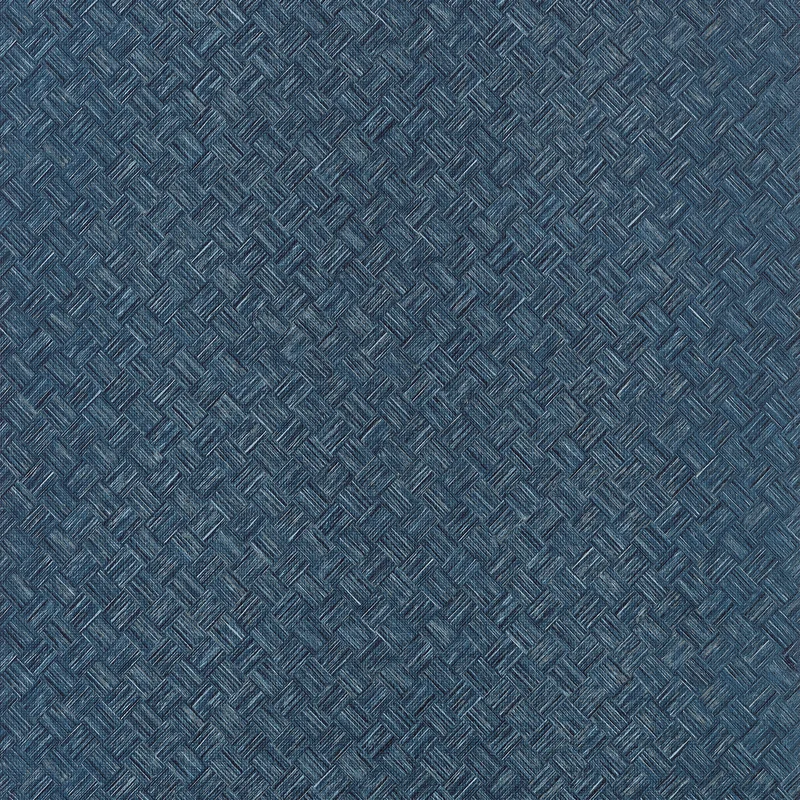 Thibaut Saddle Weave — Navy Embossed Vinyl on Non Woven wallpaper in Navy