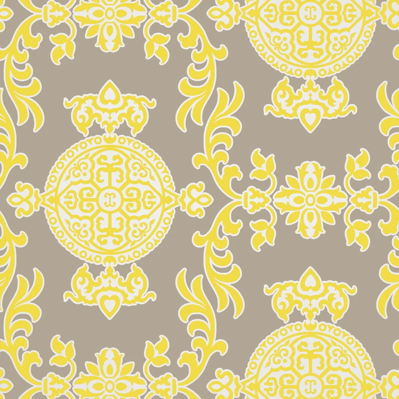 Thibaut Halie — Grey and Lemon wallpaper