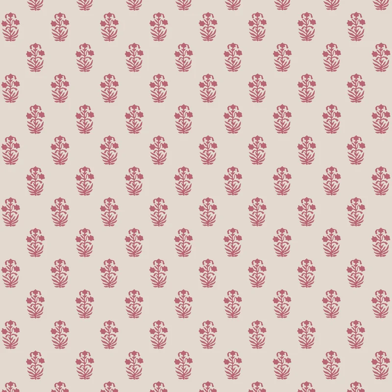 Thibaut Corwin — Raspberry on Natural Non Woven wallpaper in Raspberry on Natural