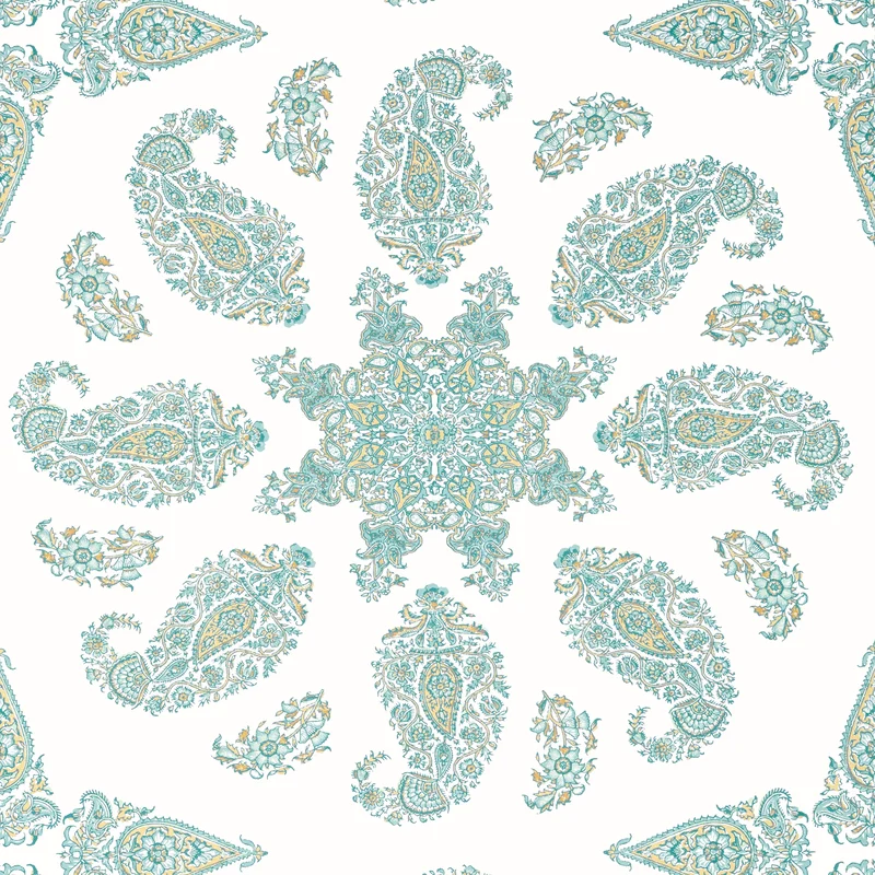Thibaut East India — Seaglass Non Woven wallpaper in Seaglass