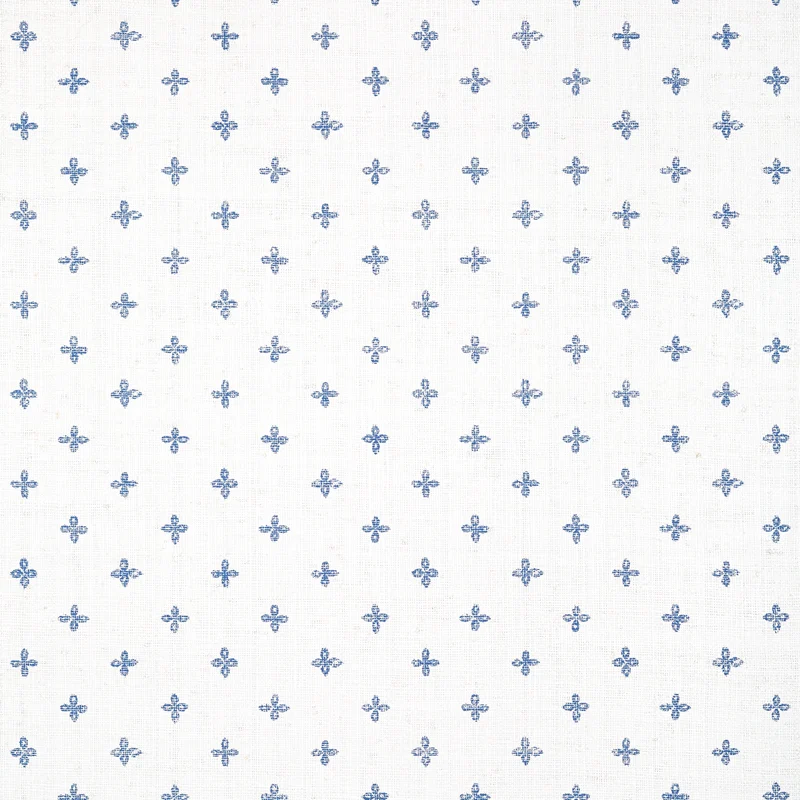 Thibaut Bethany — Navy on White wallpaper