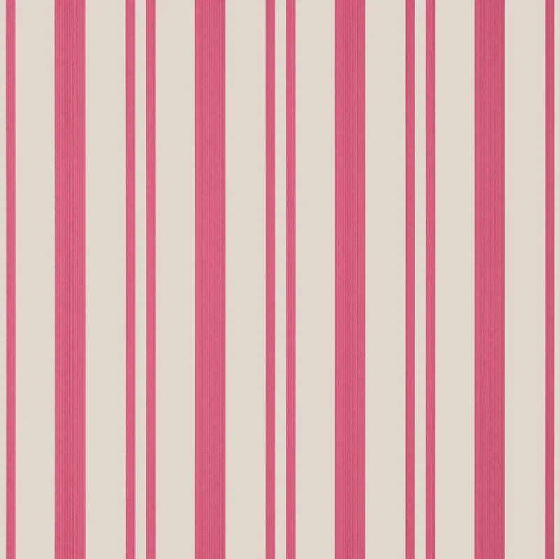 Thibaut Maggie Stripe — Raspberry Non Woven wallpaper in Raspberry
