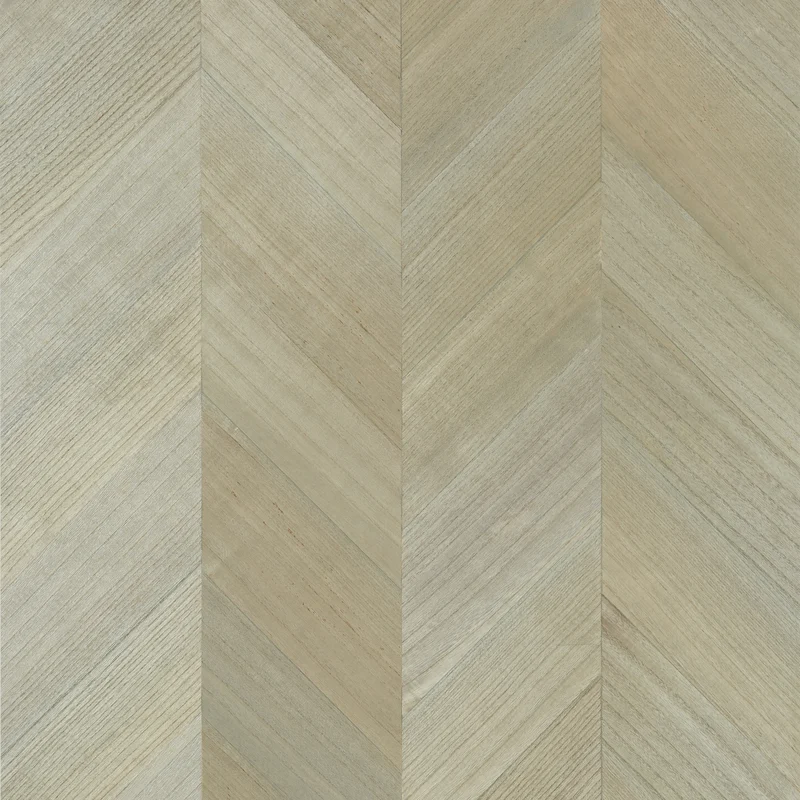 Thibaut Inyo Wood — Grey Wood Veneer on Non Woven wallpaper in Grey