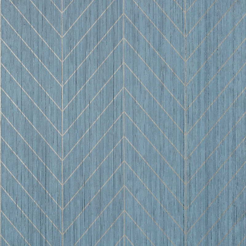 Thibaut Land Bridge — Mineral and Metallic Gold Paper String on Non Woven wallpaper in Mineral and Metallic Gold