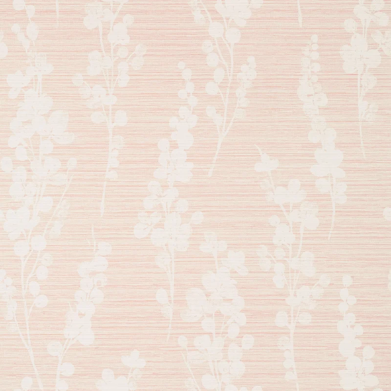 Thibaut Spring Blooms — Blush Embossed Vinyl on Non Woven wallpaper in Blush