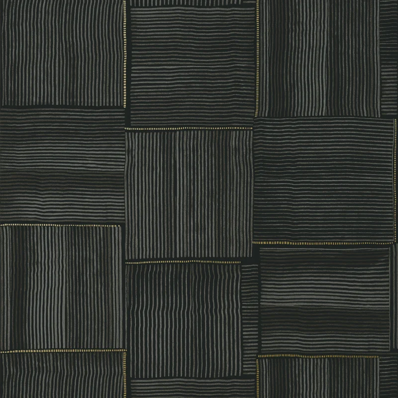 Thibaut Hayworth — Black Non Woven wallpaper in Black